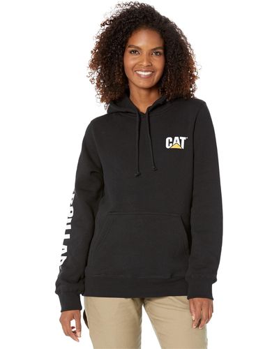 Caterpillar Trademark Banner Pullover Hoodie - Black