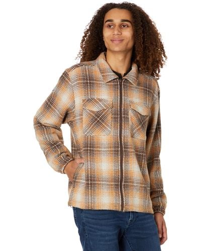 Prana (r) Heritage Zip Flannel Standard Fit (shire) Clothing - Brown