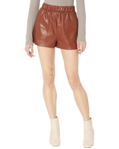 Steve Madden Faux The Record Shorts - Red