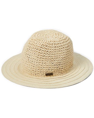 Roxy Aloof Beauty Straw Sun Hat - Natural
