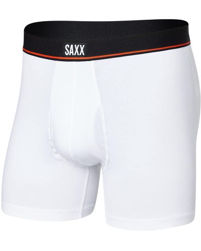 Saxx Underwear Co. Non-stop Stretch Cotton Boxer Brief Fly - White