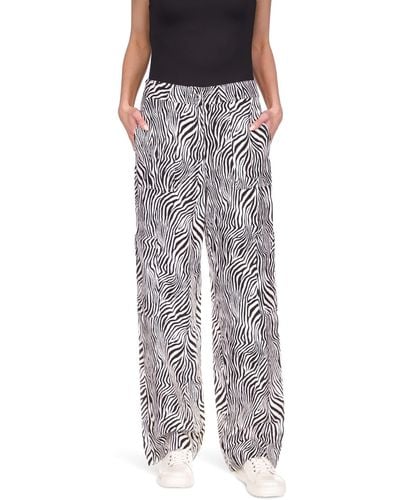 MICHAEL Michael Kors Zebra Linen Cargo Pants - Gray