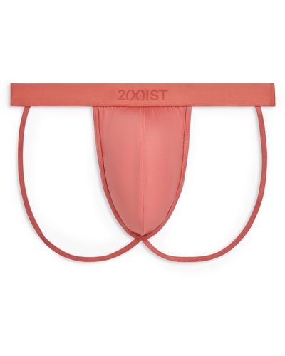 2xist 2(x)ist Sliq Jock Strap (shell Pink) Underwear - White