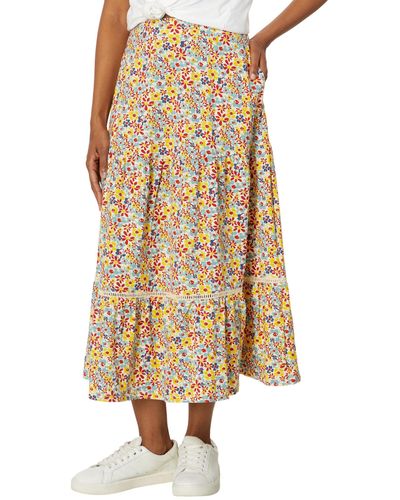 Toad&Co Marigold Tiered Midi Skirt - Natural