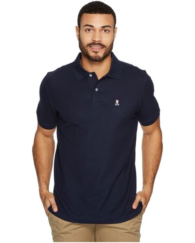 Psycho Bunny Classic Short-sleeve Solid Polo Shirt - Blue