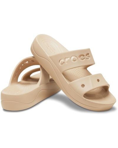 Crocs™ Via Platform Sandals - Natural