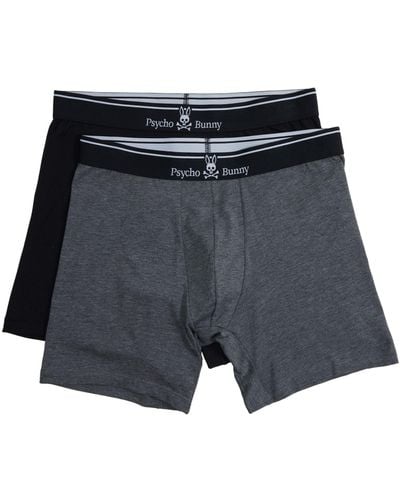 Psycho Bunny Solid 2-pack Boxer Brief - Gray