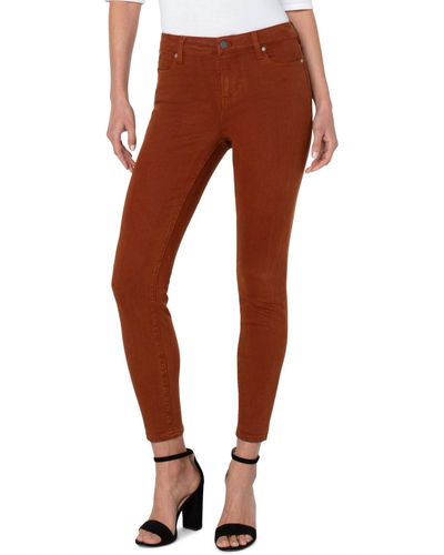 Liverpool Los Angeles Abby Ankle Skinny 28 In Cognac - Natural