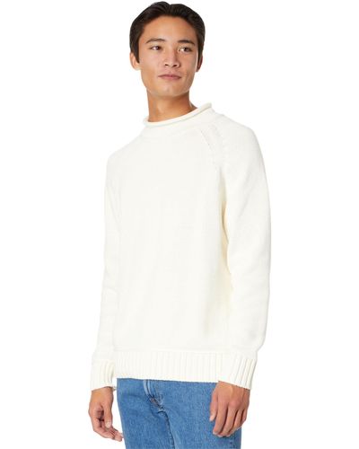 L.L. Bean Signature Organic Cotton Rollneck Sweater - White