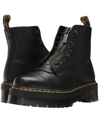 Dr. Martens Sinclair Milled Nappa Leather Platform Boots - Black