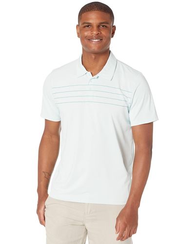 The Normal Brand Fore Stripe Performance Polo - White