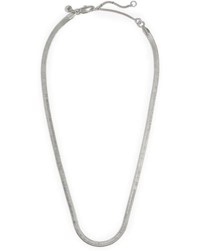 Madewell Herringbone Chain Necklace - Metallic