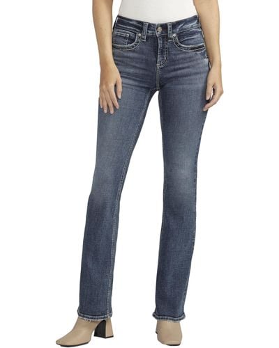 Silver Jeans Co. Suki Mid Rise Curvy Fit Bootcut Jeans L93719ecf365 - Blue