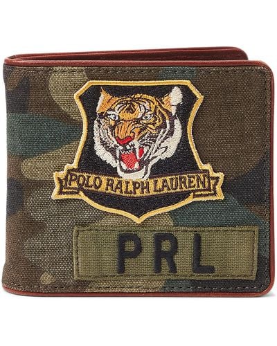 Polo Ralph Lauren Tiger-patch Billfold Wallet - Metallic