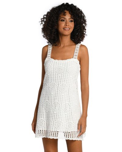 La Blanca Waverly Tank Crochet Dress - White