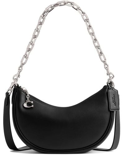 COACH Glovetanned Leather Mira Shoulder Bag With Chain - Black