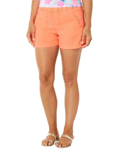 Lilly Pulitzer Lilo Linen Shorts - Orange