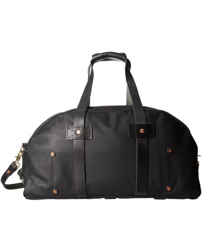 Billy Reid Worn Leather Double Zip Duffel Bag - Black
