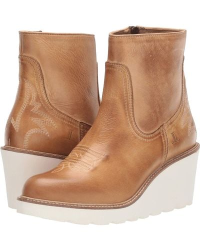 Lucchese Music City Wedge Bootie - Brown