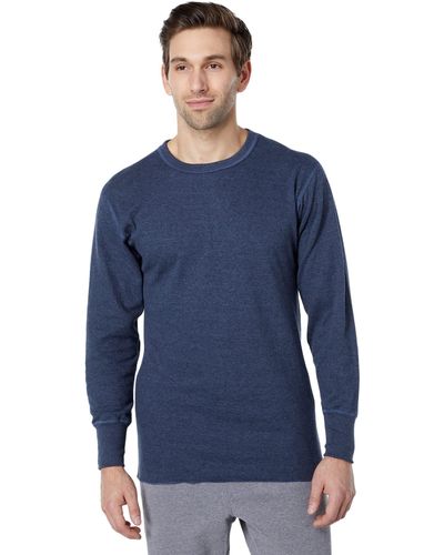 L.L. Bean Double Layer Thermal Crew Neck - Blue