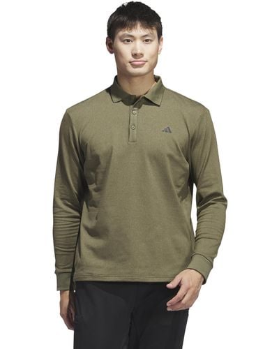 adidas Originals Essentials Long Sleeve Polo Shirt - Green