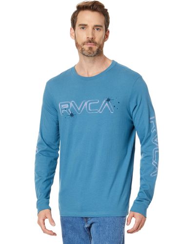 RVCA Big Airbrush Long Sleeve Tee - Blue