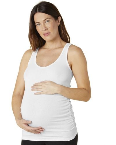 Beyond Yoga In A Cinch Maternity Low V Tank - White
