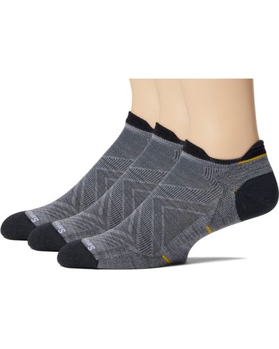 Smartwool Run Zero Cushion Low Ankle Socks 3-pack - Gray
