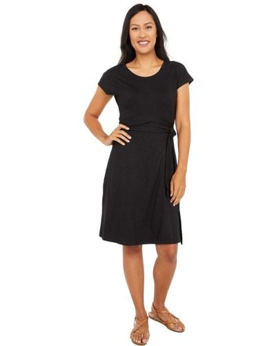 Toad&Co Cue Wrap Short Sleeve Dress - Black