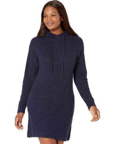 Toad&Co Whidbey Hooded Sweaterdress - Blue