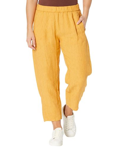 Yellow Eileen Fisher Pants, Slacks and Chinos for Women | Lyst
