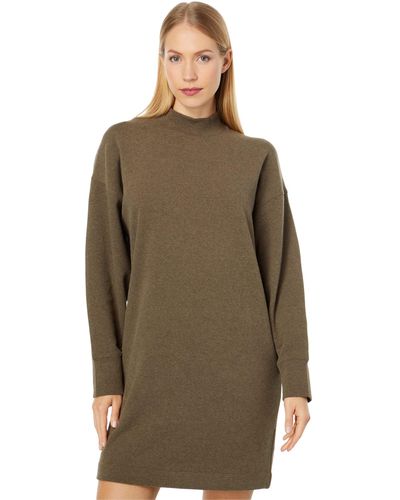 Vince Cozy Long Sleeve Sweatshirt Dress - Brown