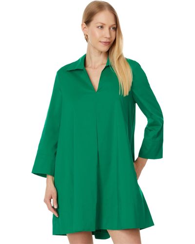 English Factory A-line Kaftan Collar Dress - Green