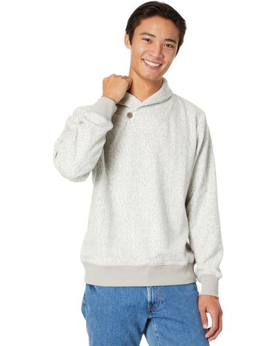 L.L. Bean Textured Fleece Pullover Sweater - White