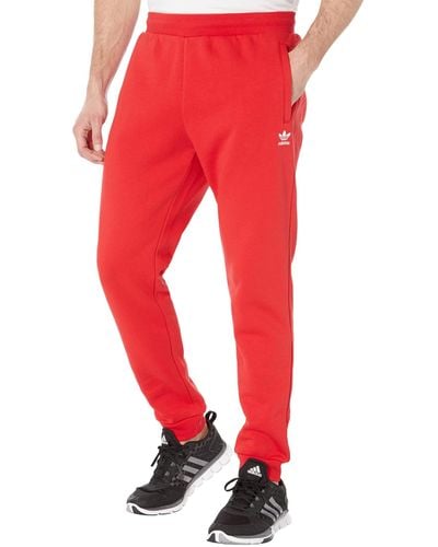 adidas Originals Big Tall Trefoil Essentials Pants - Red