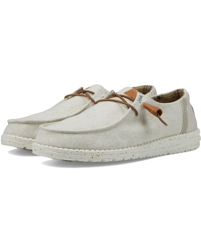 Hey Dude Wendy Washed Canvas Slip-on Casual Shoes - Metallic