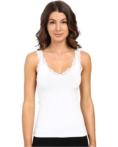 Only Hearts Delicious With Lace Deep V Tank Top - Black