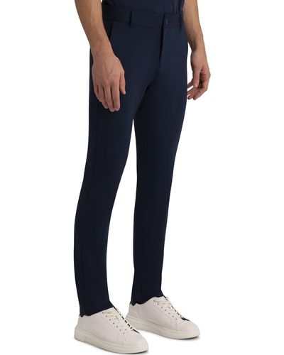 Bugatchi Flat Front Casual Pants - Blue