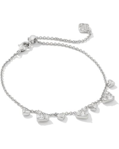 Kendra Scott Haven Heart Crystal Chain Bracelet - White