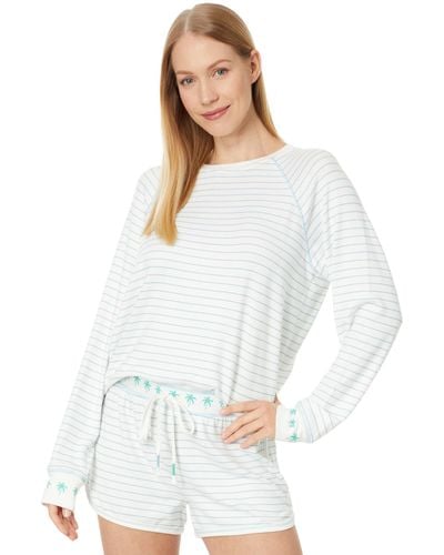 Pj Salvage Beach More Worry Less Long Sleeve Top - White