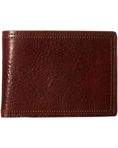 Bosca Dolce Collection - Credit Card Wallet W/ Id Passcase - Brown