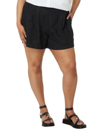 Madewell Plus Clean Pull-on Shorts In 100% Linen - Black