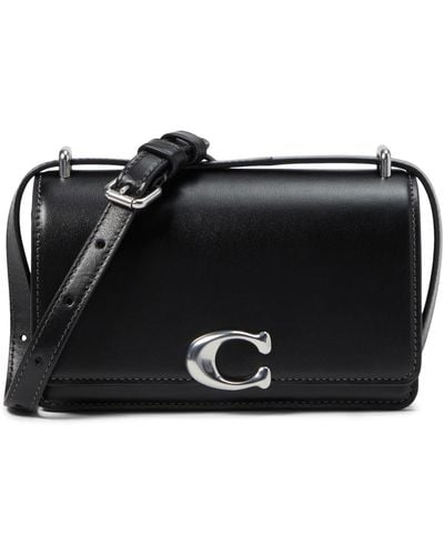 COACH Luxe Refined Calf Leather Bandit Crossbody - Black