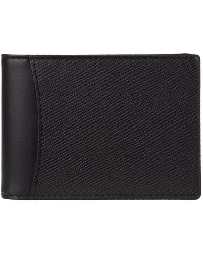 Bosca Small Bifold Wallet W/ Non-rf Blocking Pocket - Black