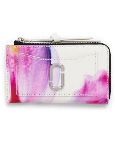 Marc Jacobs The Future Floral Utility Snapshot Top Zip Multi Wallet - Pink