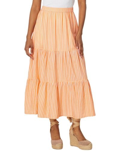 Pact The Sunset Tiered Skirt - Orange
