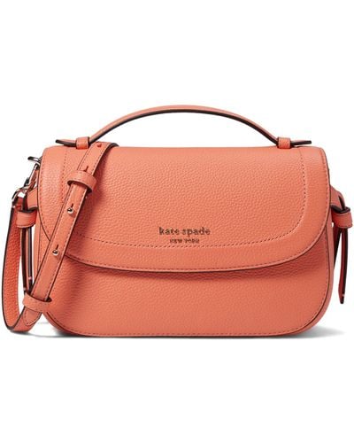 Kate Spade Knott Pebbled Leather Top Handle Crossbody - Pink