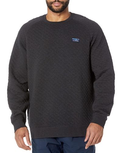 L.L. Bean Quilted Crew Neck - Tall - Gray