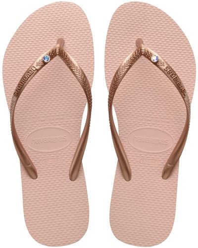 Havaianas Slim Crystal Sw Ii Flip Flop Sandal - Metallic