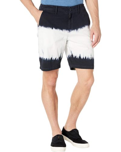 Lucky Brand Stretch Tie-dye Flat Front Shorts - Blue